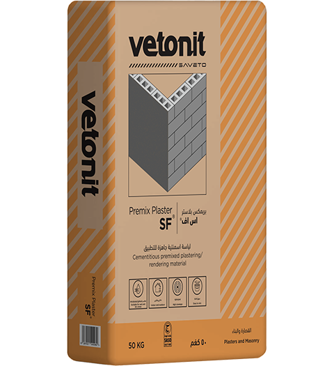 Premix Plaster SF_Cementitious premixed plastering/rendering Material.
