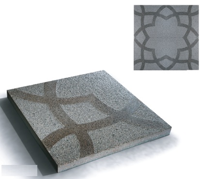 Flower-sand-blasted_outdoor-Sidewalk_concrete - Traditional - Terrazo - Tiles - Al Mutatawera for Concrete Product