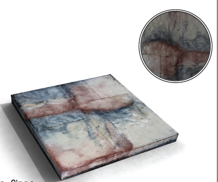 Jerasa-colormix-sand-blasted_outdoor-Sidewalk_concrete - Traditional - Terrazo - Tiles - Al Mutatawera for Concrete Products