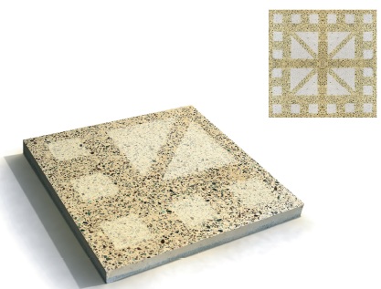 Square-sand-blasted_outdoor-Sidewalk_concrete - Traditional - Terrazo - Tiles - Al Mutatawera for Concrete Products