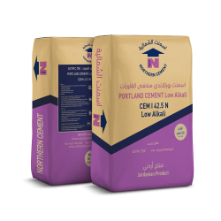 Northen cement company_ شركة اسمنت الشمالية_ الأسمنت البورتلاندي منخفض القلويات CEM I 42.5N